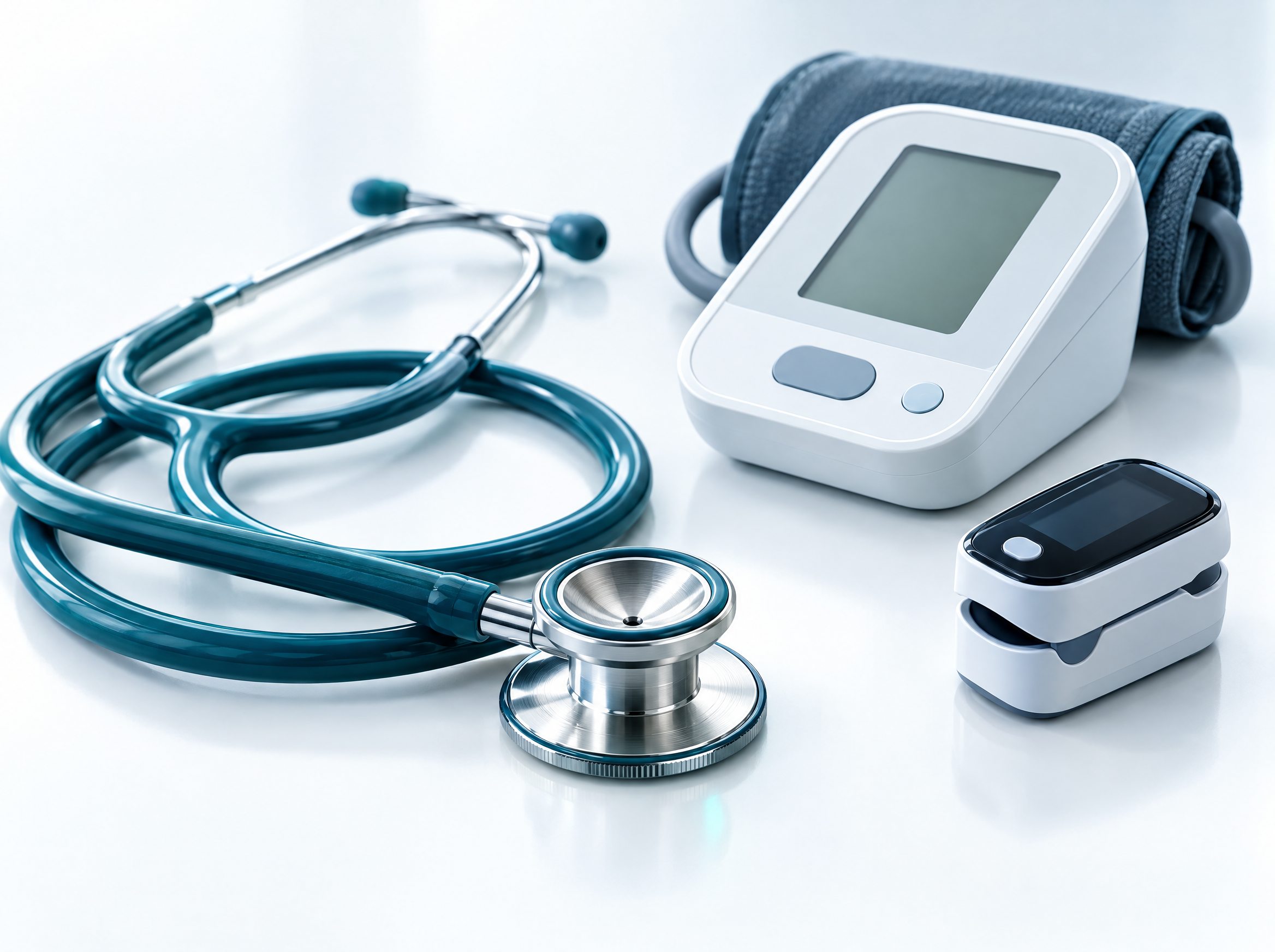 Dispositivos médicos: estetoscopio y tensiómetro